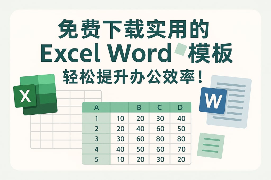 免费下载实用的Excel Word模板，轻松提升办公效率！